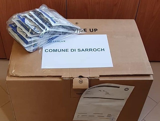 Coronavirus, a Sarroch in arrivo 10 mila e 500 mascherine per operatori e famiglie