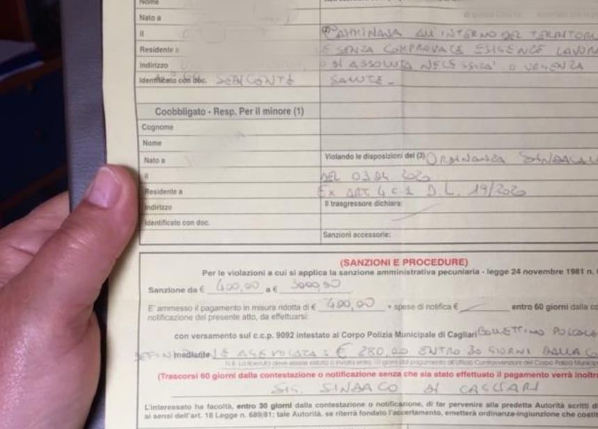 Cagliari, il paradosso dell’infermiera in pensione multata di 400 euro: “Stavo solo facendo una telefonata sotto casa”