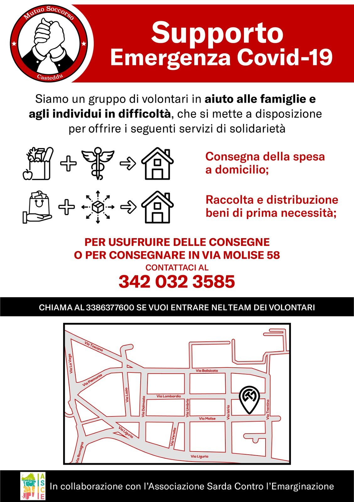 Nasce Mutuo Soccorso Casteddu: pasti caldi e aiuti ai più deboli, ecco come richiederli