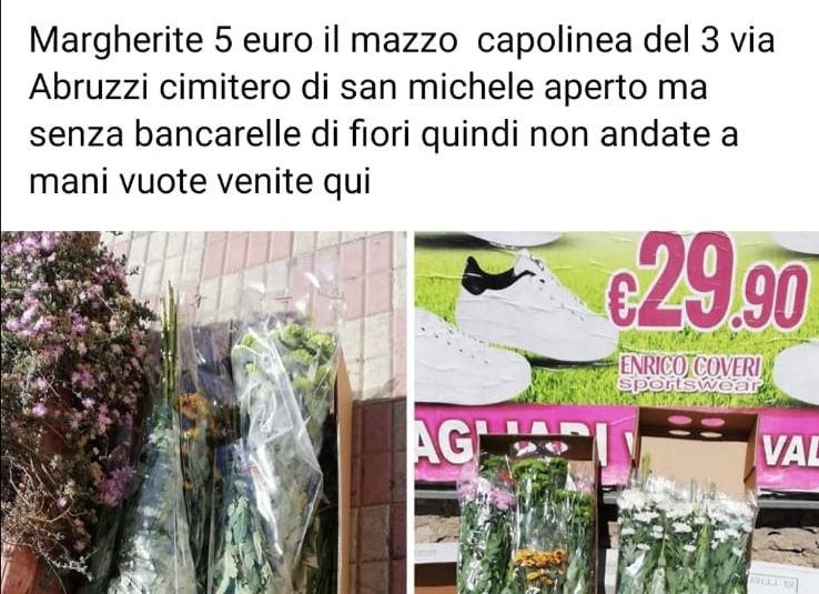 Cagliari, “fiorai abusivi fuori dal cimitero e noi regolari a casa: vergogna”