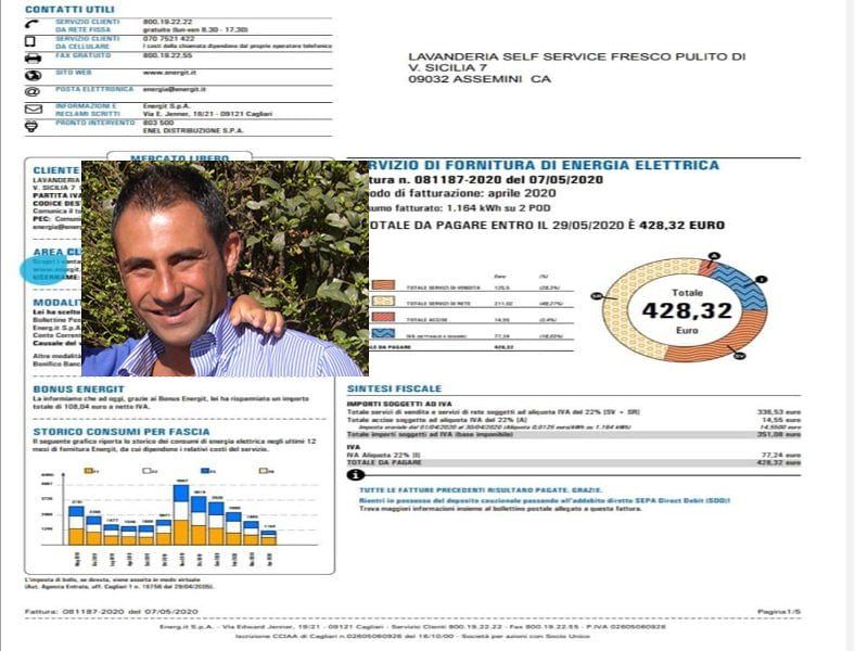 “Lavanderia di Assemini quasi vuota, bolletta elettrica di 428 euro: così si aiutano i lavoratori?”