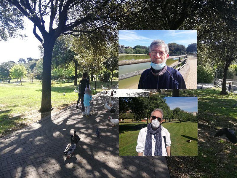 Cagliari, la gioia degli anziani a passeggio nei parchi: “Finalmente torniamo a vivere”