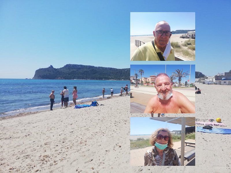 Cagliari, sole e tuffi nel Poetto ancora illimitato: “Varchi e guardie? Sappiamo regolarci da soli”