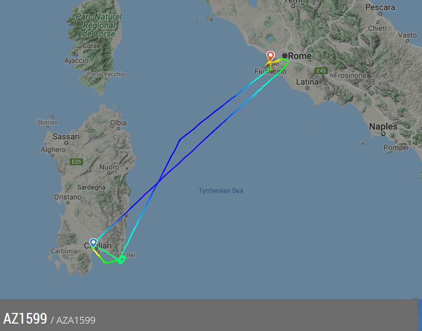 Nebbia su Elmas, il volo per Cagliari costretto a rientrare a Roma dopo un “valzer” su Villasimius