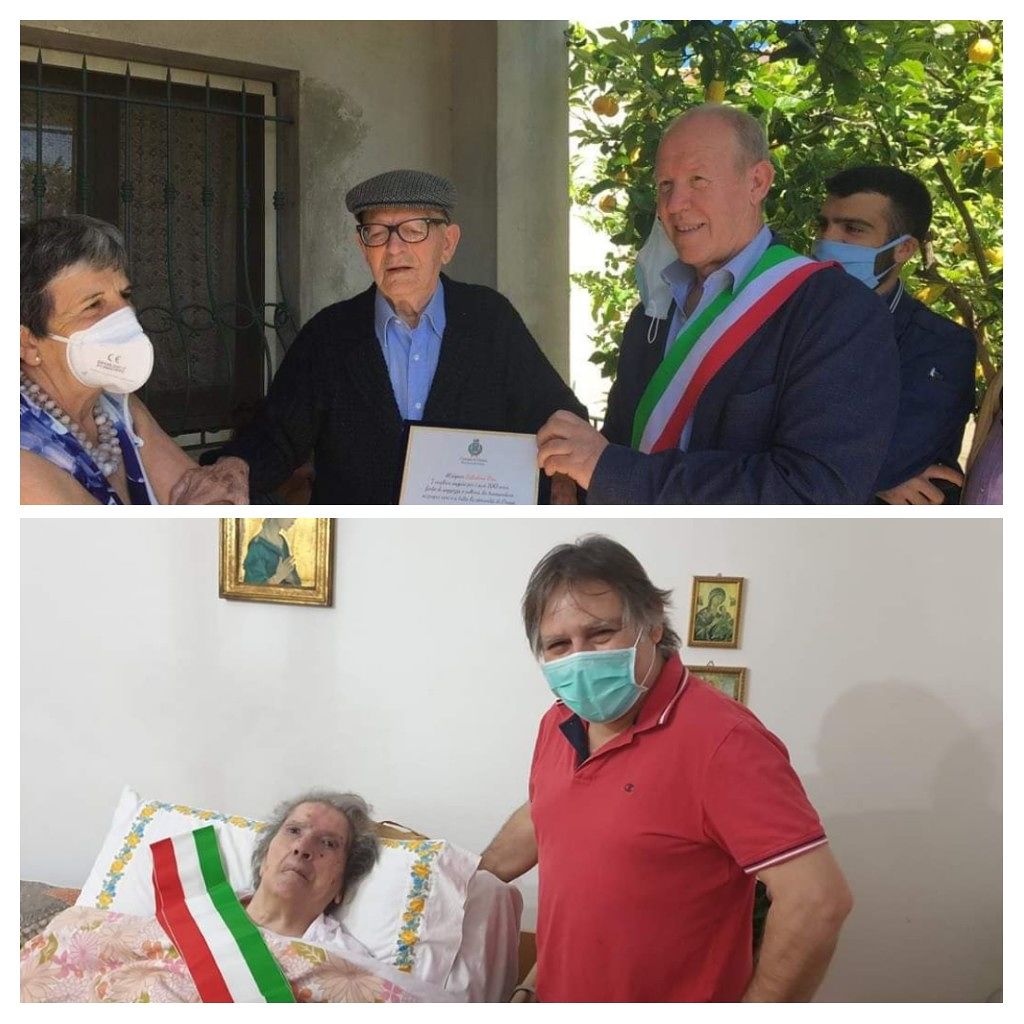 Salvatore Pira e Mariuccia Usai compiono 100 anni: festa a Orosei e San Sperate