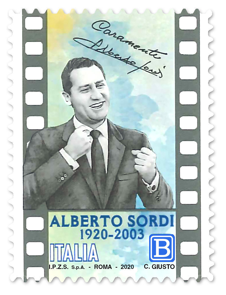 Alberto Sordi in un bellissimo francobollo delle Poste: da oggi disponibile anche a Cagliari