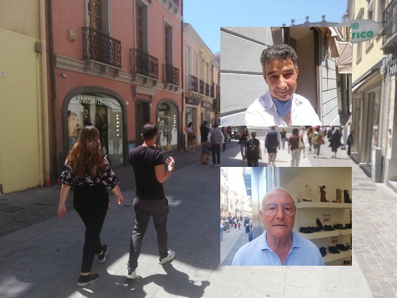 Cagliari, più passeggiate che acquisti in via Garibaldi e via Manno: è ancora crisi