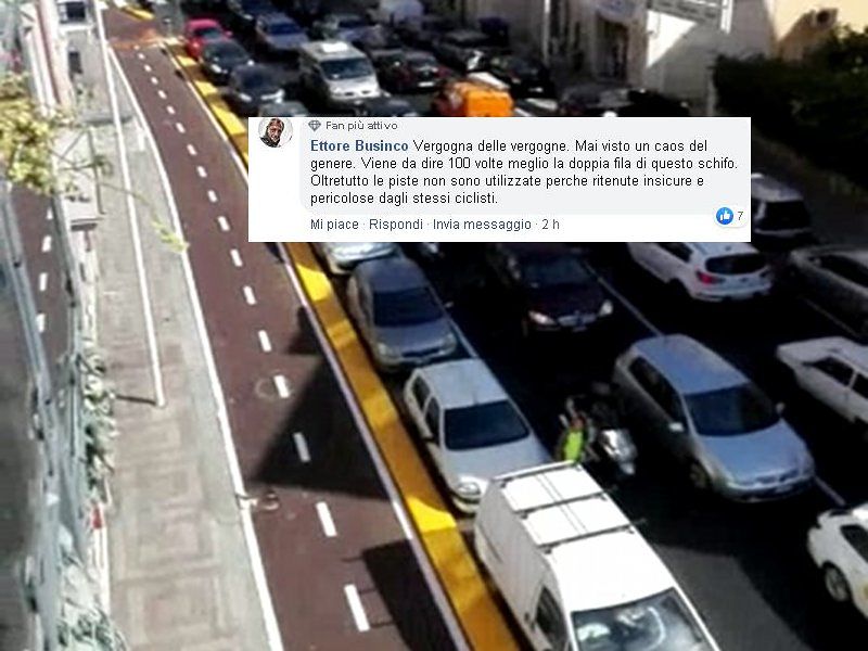 “Piste ciclabili di Cagliari pericolose, caos via della Pineta: meglio la doppia fila”