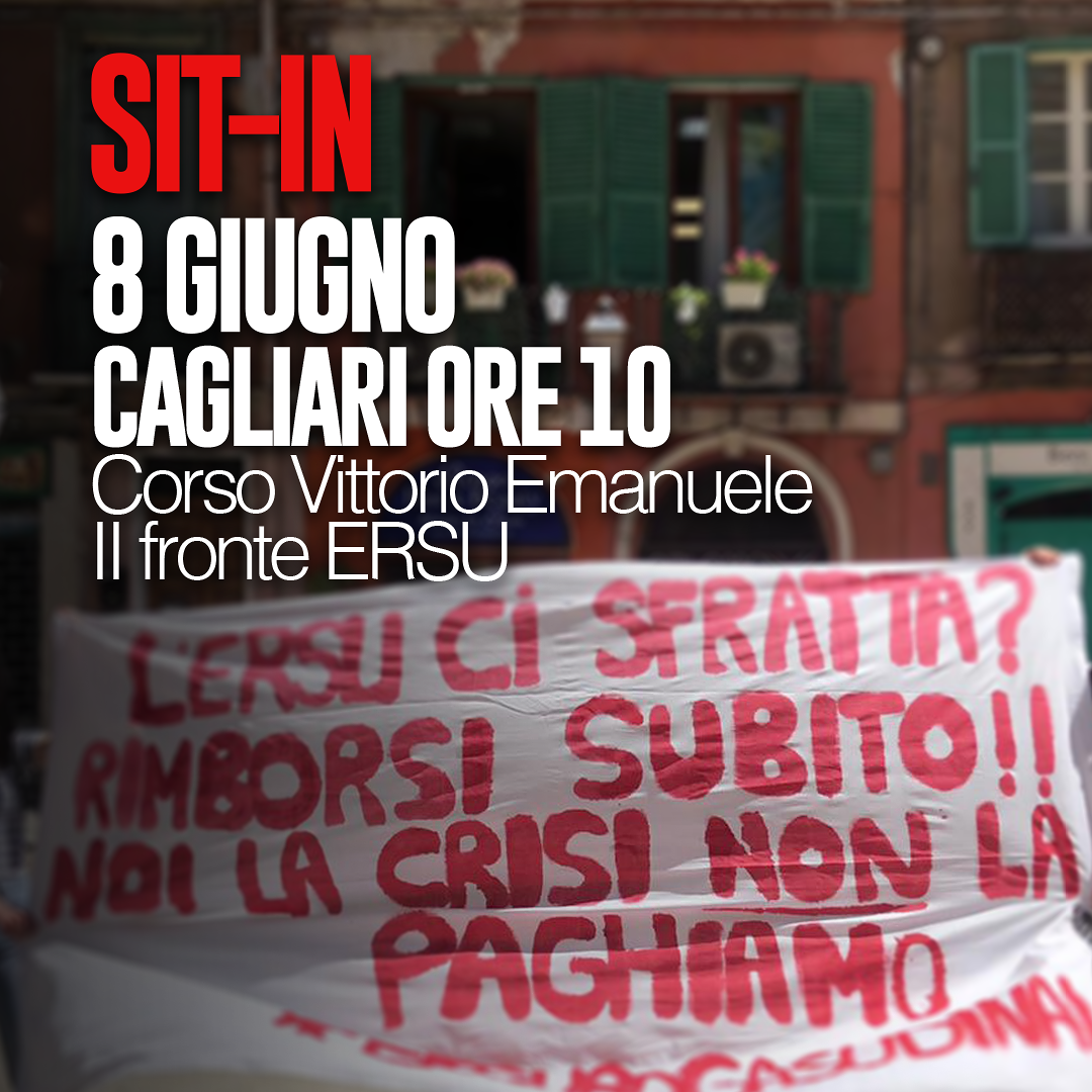 Nuovo sit-in di protesta degli studenti universitari lunedì a Cagliari