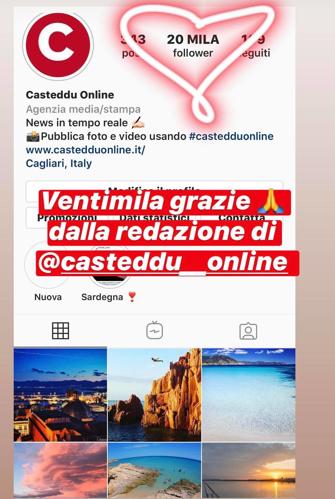 Casteddu Online sempre più social: 20mila follower su Instagram, 200mila su Facebook