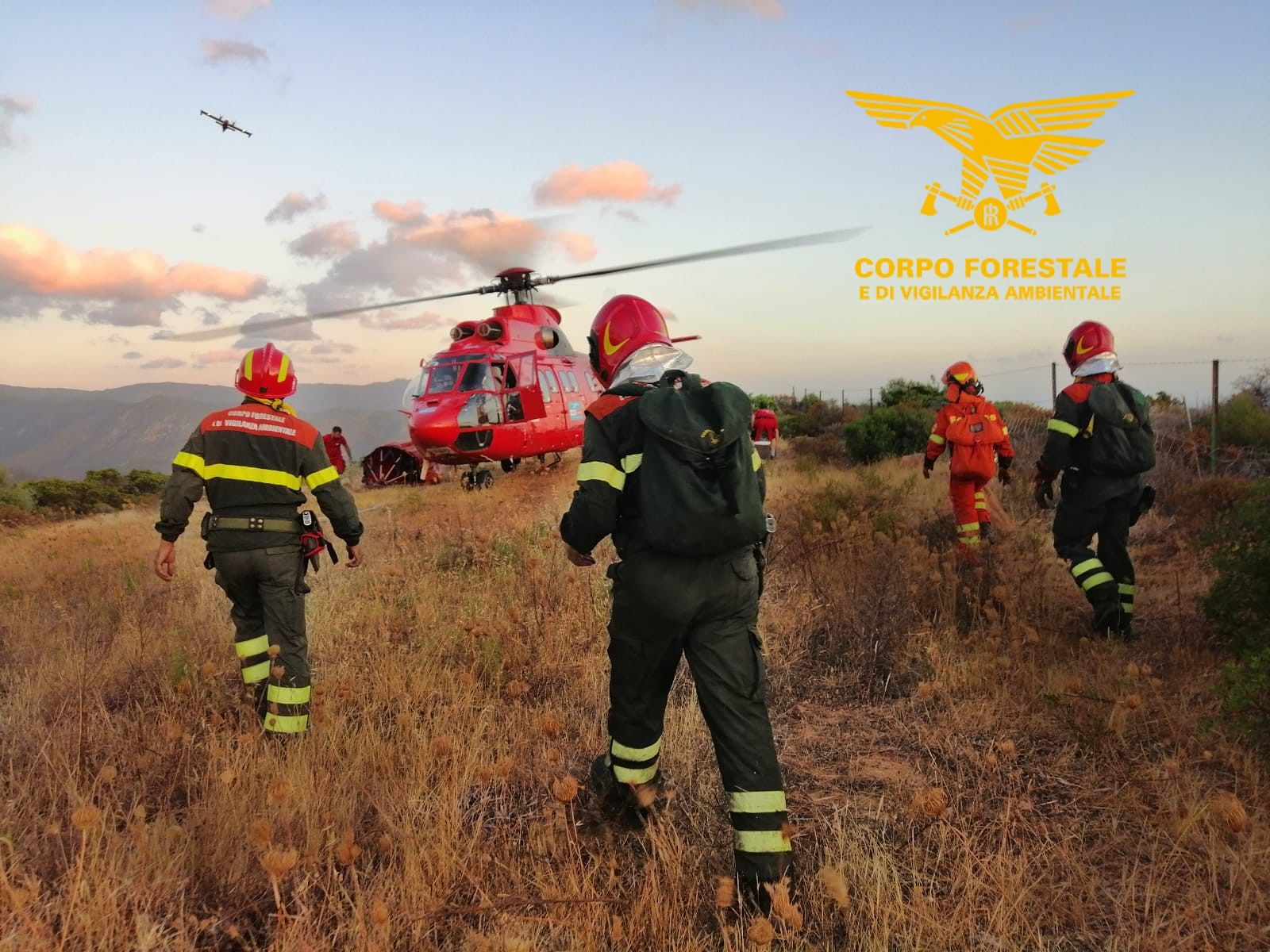 Bruciano le campagne di Arborea e Nuragus, elicotteri della forestale in azione