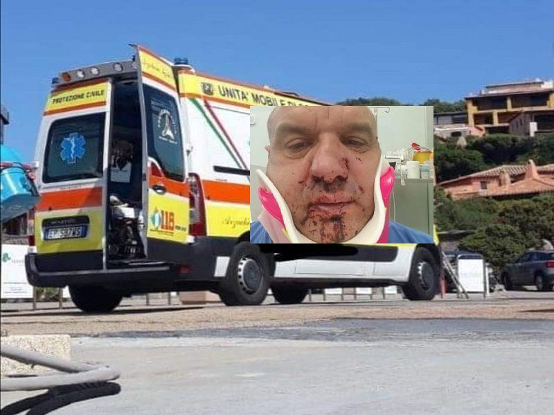 Autista di ambulanza picchiato a Porto Cervo, denunciato un turista romano di 32 anni