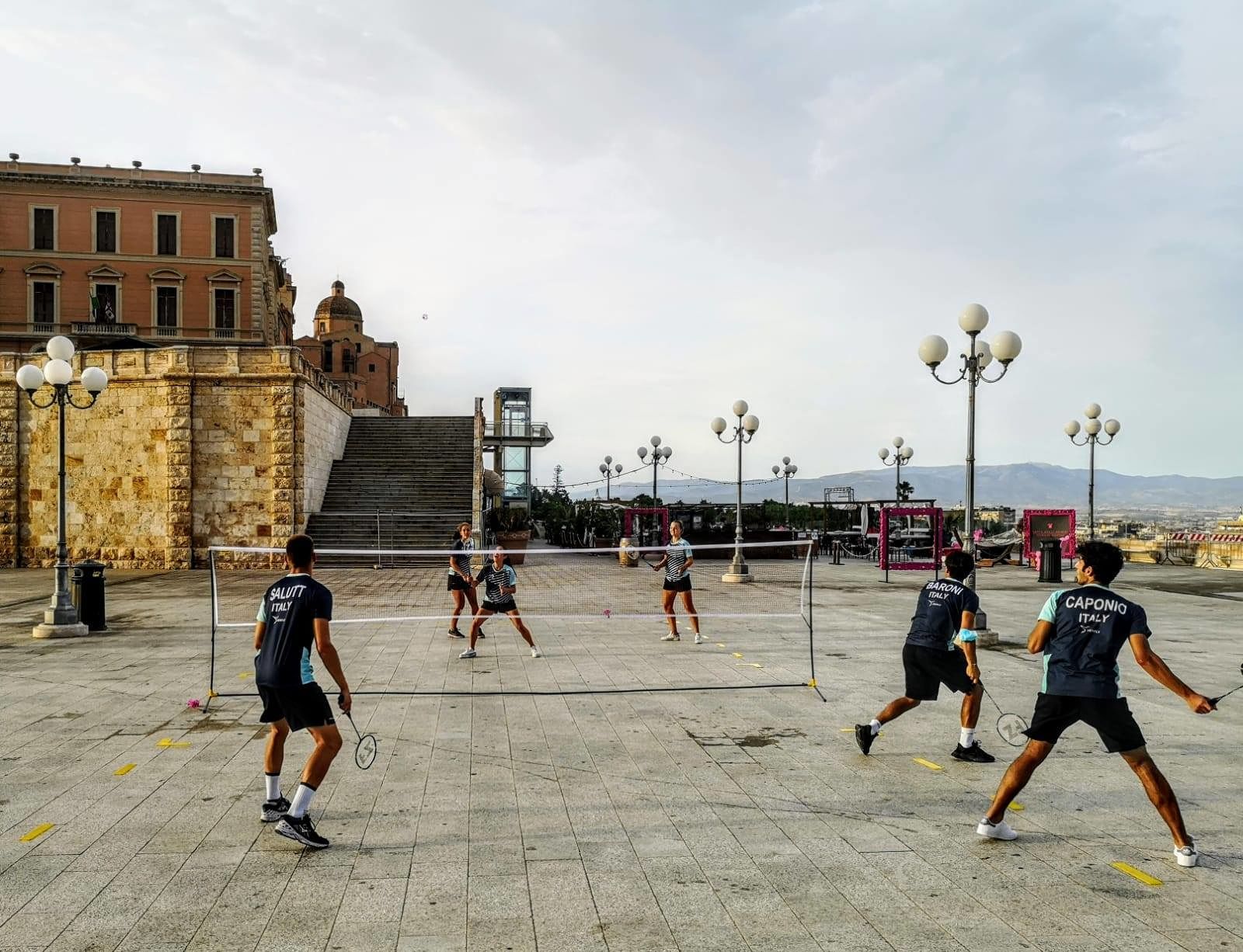 La nazionale di Badminton a Cagliari: turismo sportivo e un video promozionale realizzato con i droni