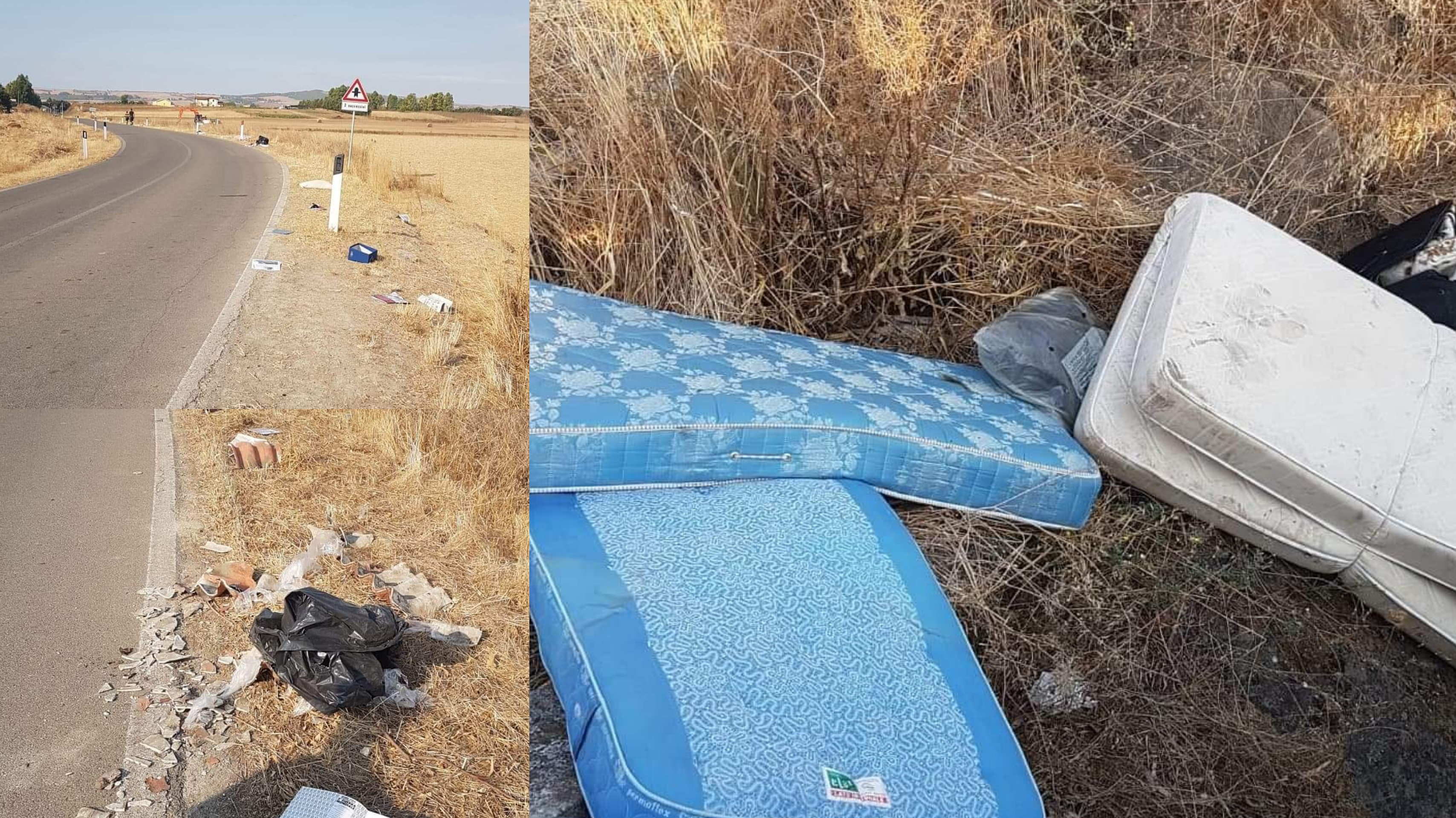 Selegas, lo scempio sulla provinciale 39: la strada era stata appena ripulita