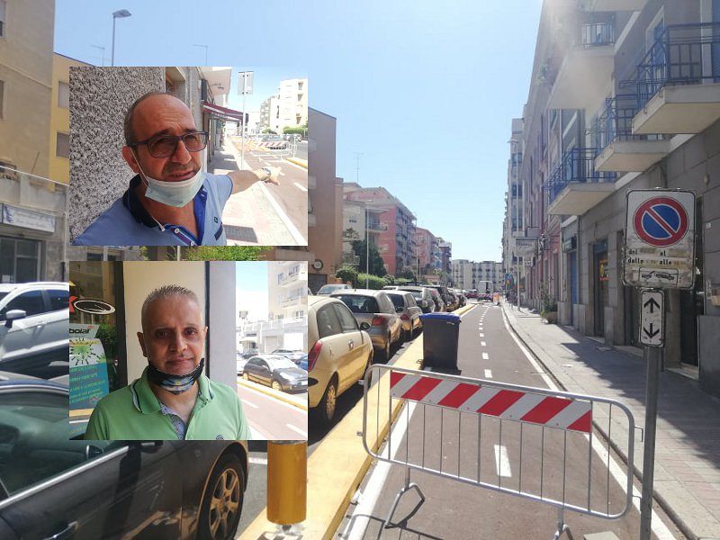 Cagliari, in via della Pineta pedala solo la rabbia: “Pista chiusa, viviamo tra traffico e smog”