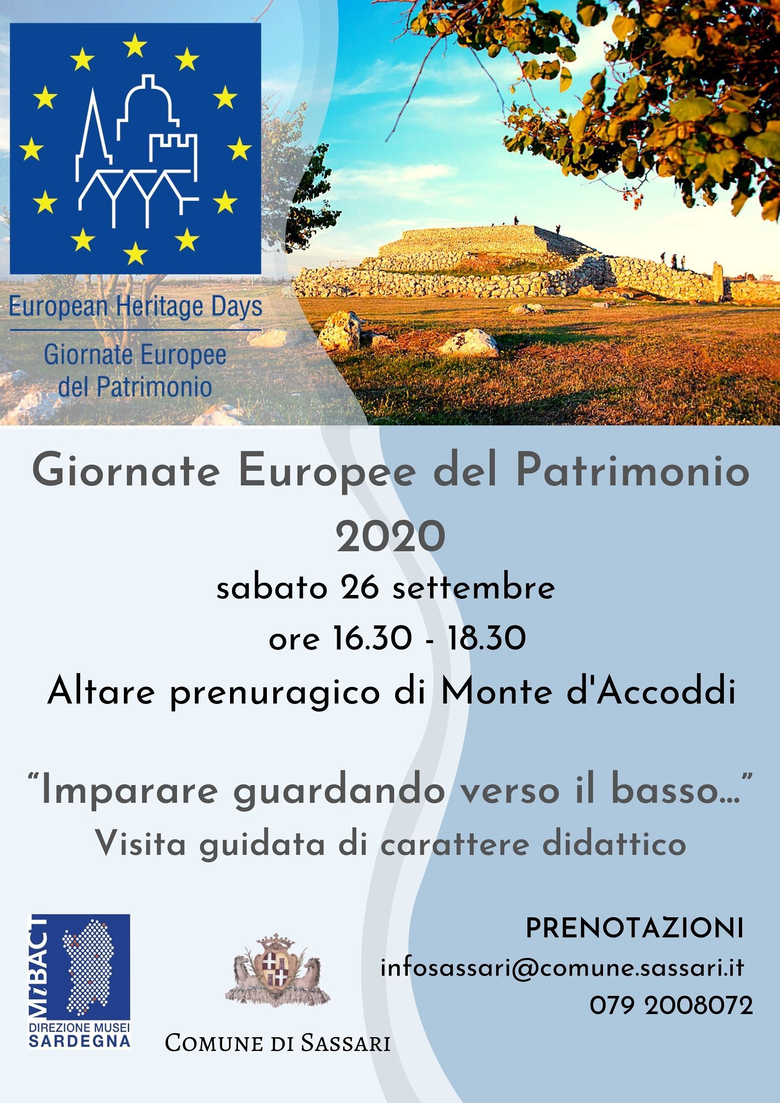 Giornate europee del patrimonio, Sassari presenta Monte d’Accoddi