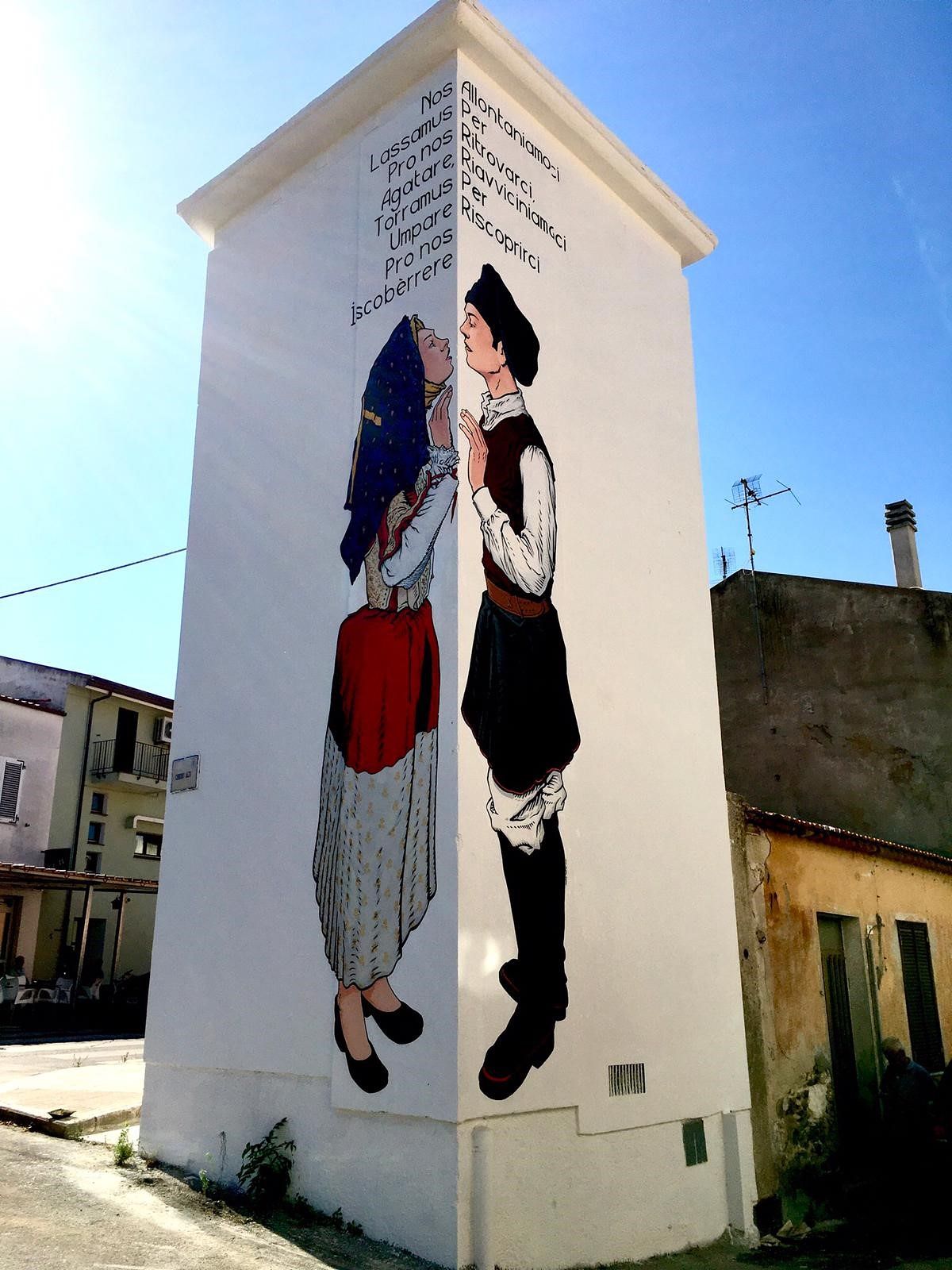 Ploaghe, la cabina elettrica di E-Distribuzione diventa opera d’arte