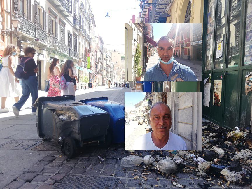 Aggressioni e incendi, i ristoratori del Corso di Cagliari: “Abbiamo paura, vogliamo più controlli”