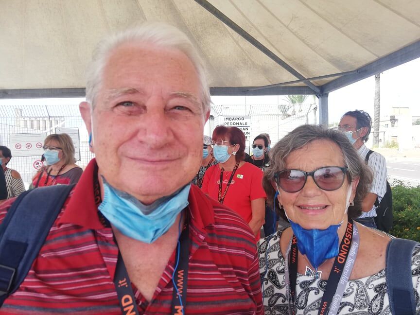 Gianna e Piero, dalla Liguria a Cagliari in crociera: “Mascherine, gel e guanti contro il Covid”