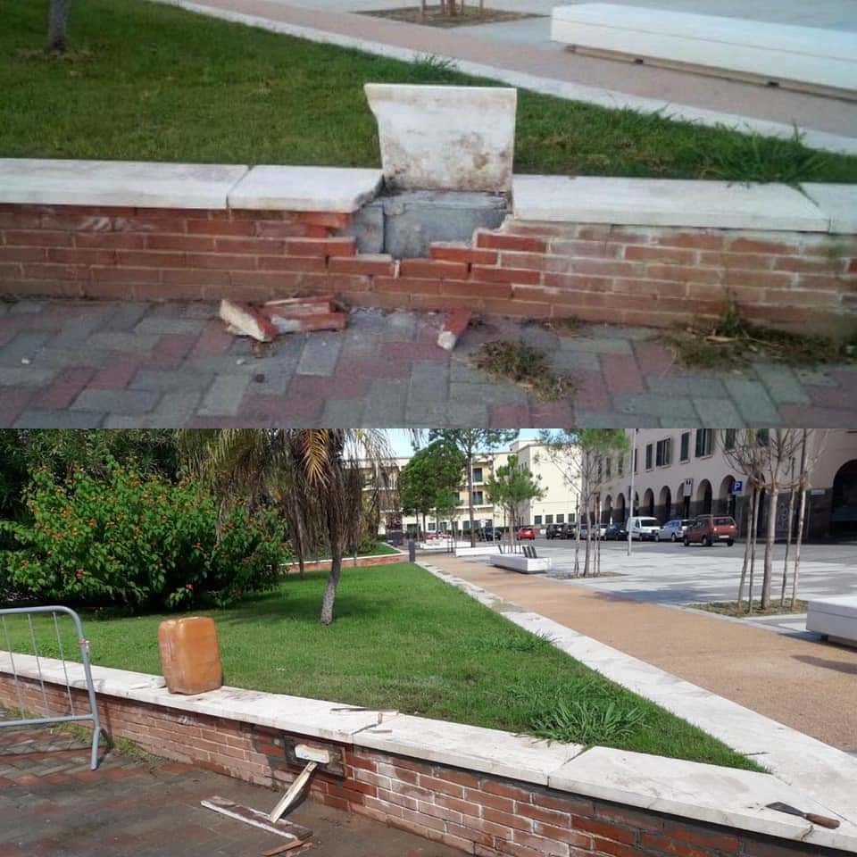 Atti vandalici a Carbonia, la sindaca ai teppisti: “Dietro al vostro gesto c’è tanta ignoranza”