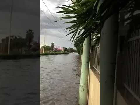 Guardate viale Poetto, sembra Venezia: Cagliari, sotto la pioggia, al posto delle auto servirebbero i gommoni (VIDEO)