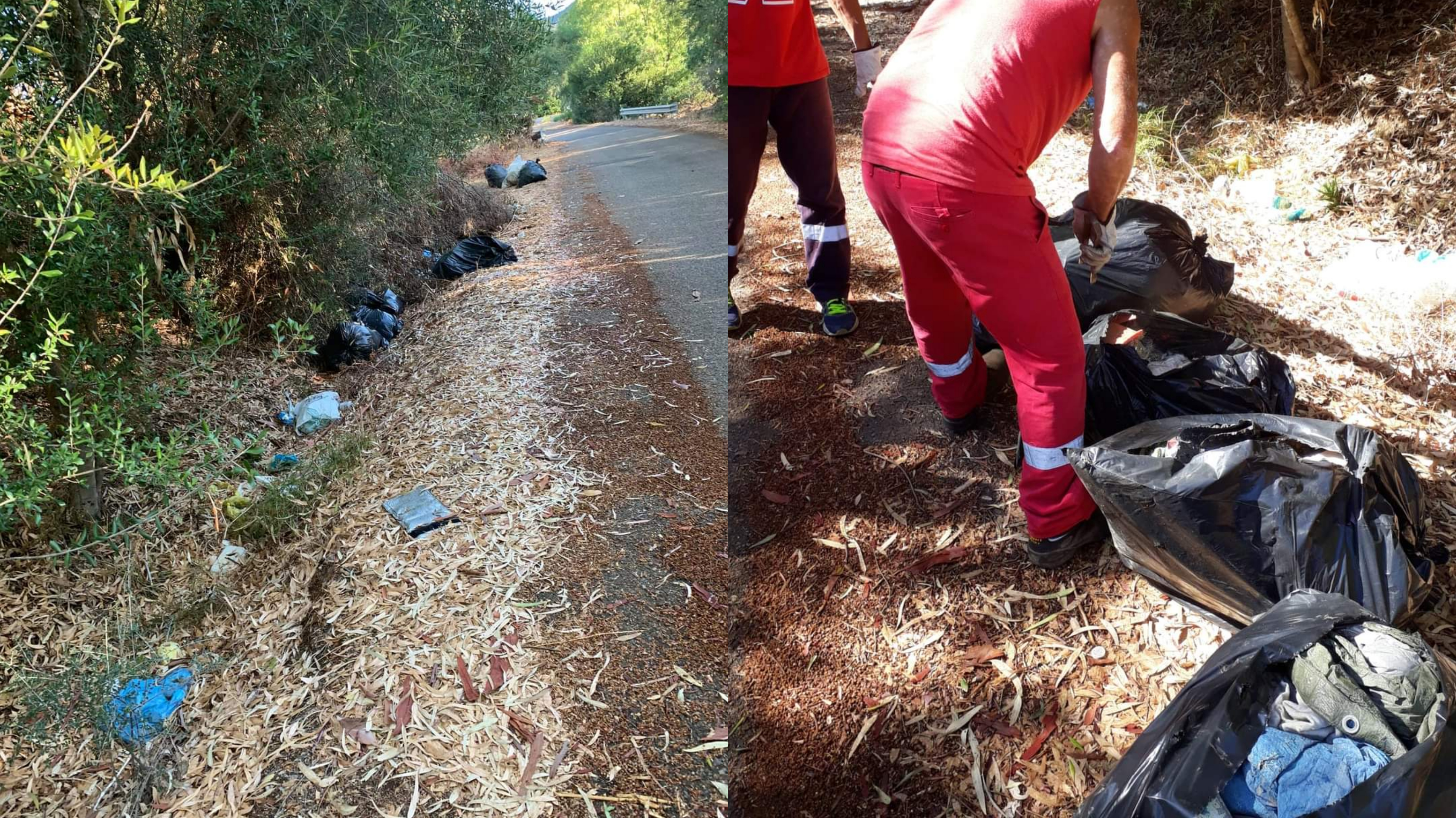 Castiadas, sacchi di immondizia abbandonati lungo la strada. Il sindaco: “Le sanzioni più pesanti possibili”