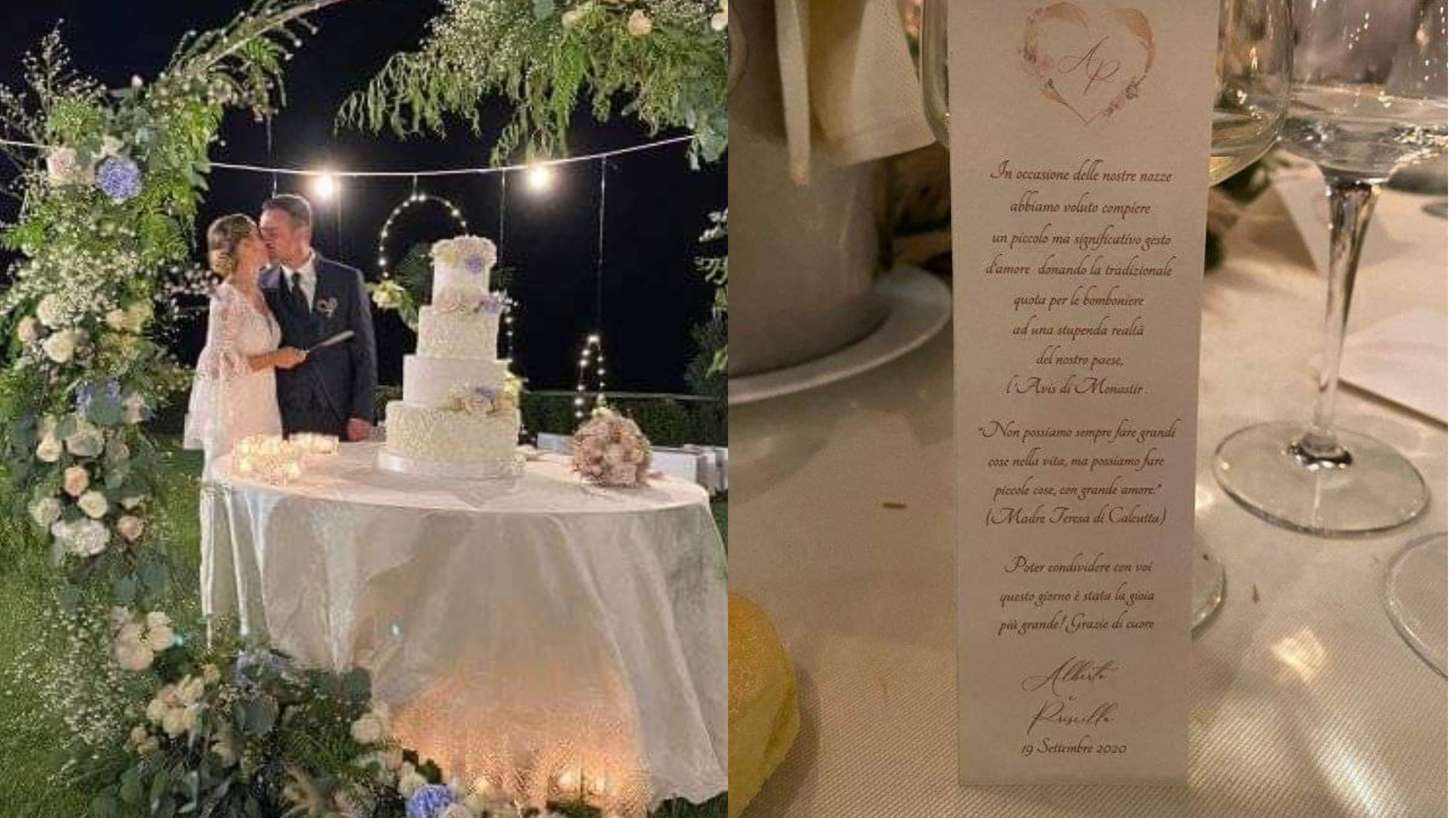 Monastir, il bel gesto di due sposi: donano la quota delle bomboniere all’Avis