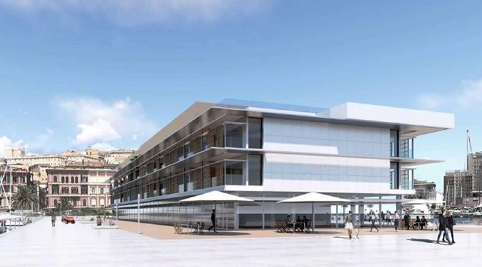 Cagliari, hotel al porto sopra la club house di lusso: ristorante, Spa e negozi per i padroni dei maxi yacht