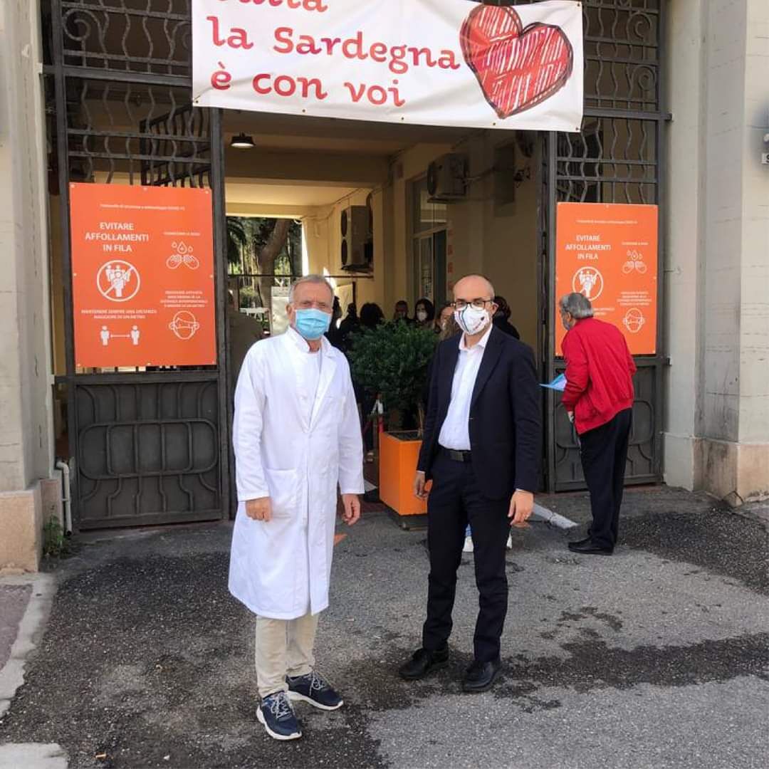 Cagliari, Truzzu al Ss. Trinità: “State lottando contro il virus, grazie”
