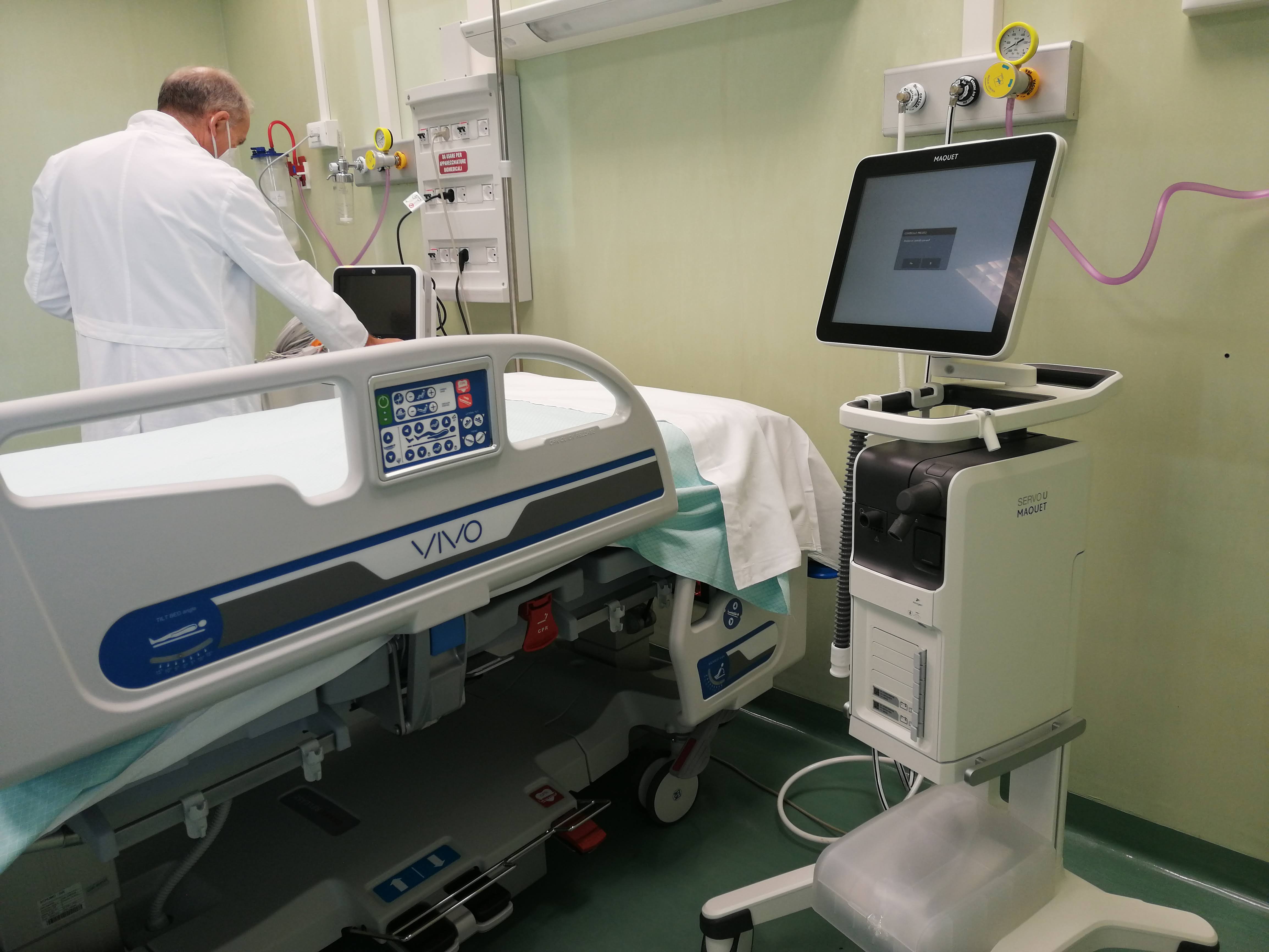 Sassari, tre ventilatori polmonari per la nuova terapia intensiva Covid