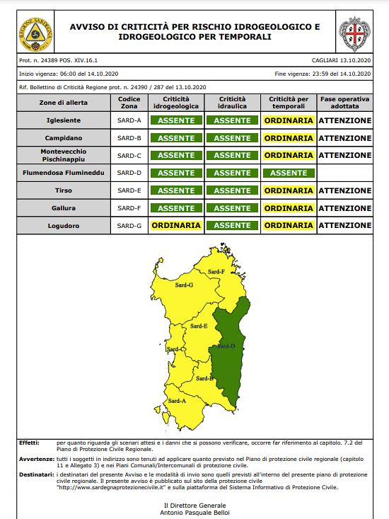 Temporali e freddo artico in arrivo da domani sulla Sardegna: scatta l’allerta meteo