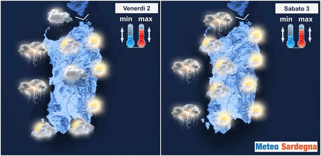 Sardegna, arriva un weekend di vento e pioggia: ombrelli aperti sabato e domenica