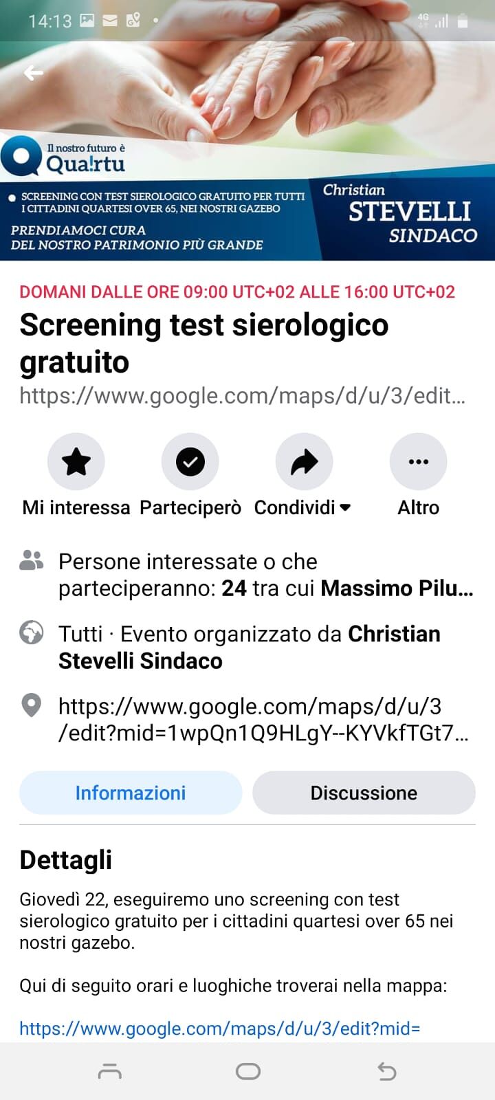 Test sierologici gratis nel gazebo elettorali di Stevelli, protesta la sinistra: “Vergogna”