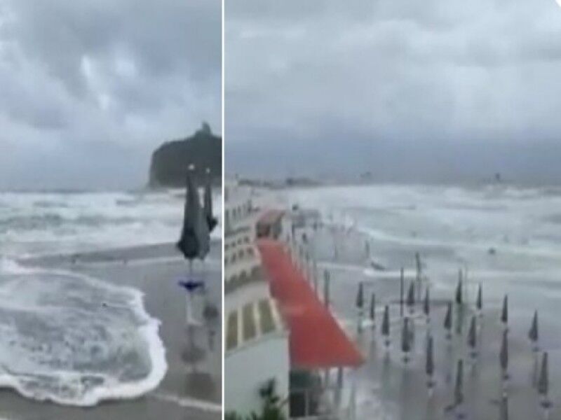 Violenta mareggiata al Poetto di Cagliari, il mare si mangia tutto: l’impressionante video