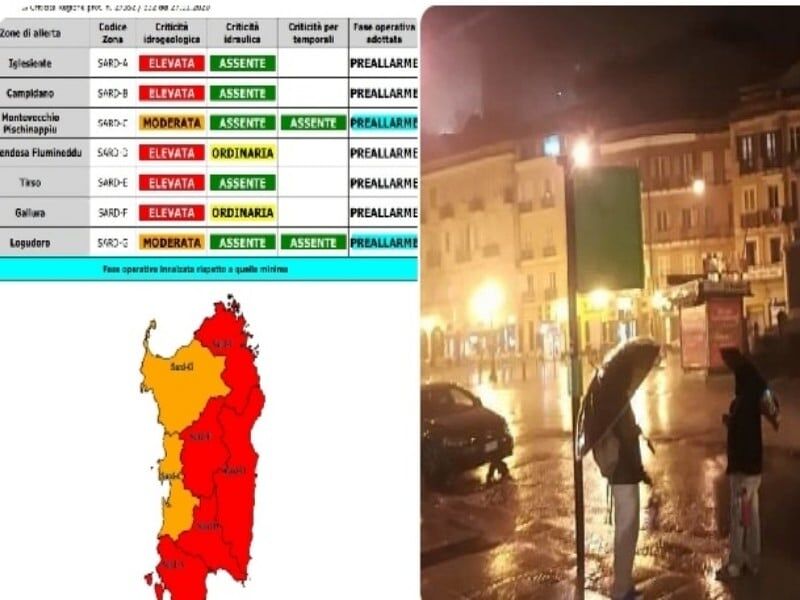 Sardegna, allerta rossa “potenziata”: 30 ore tra forti temporali e mareggiate