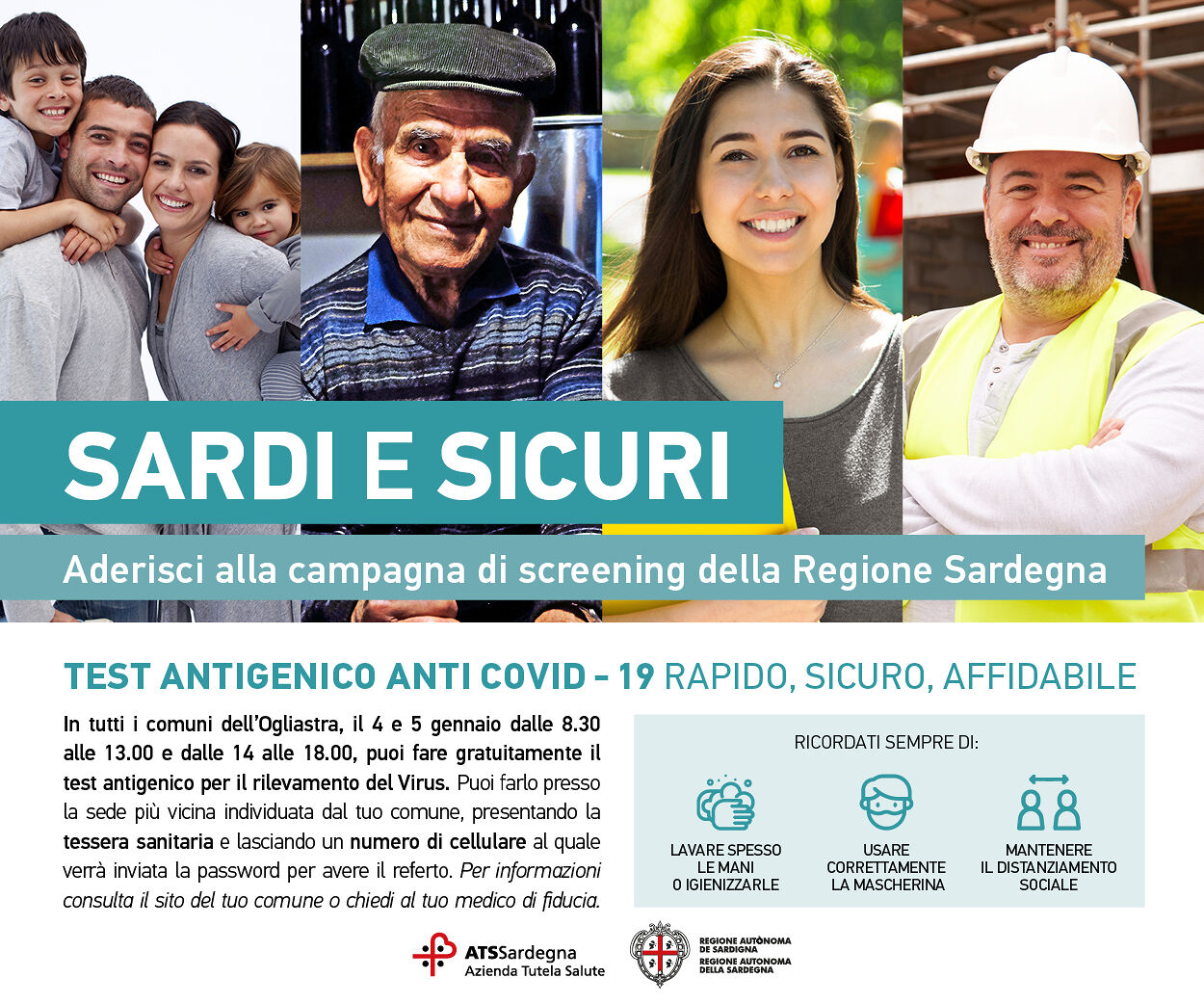 Coronavirus, screening di massa in Sardegna: si parte il 4 gennaio in Ogliastra