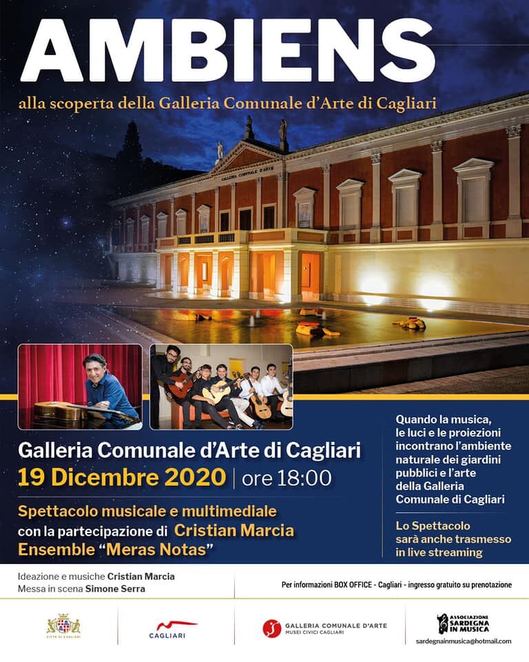Ambiens, sabato in live streaming dalla Galleria comunale d’arte di Cagliari