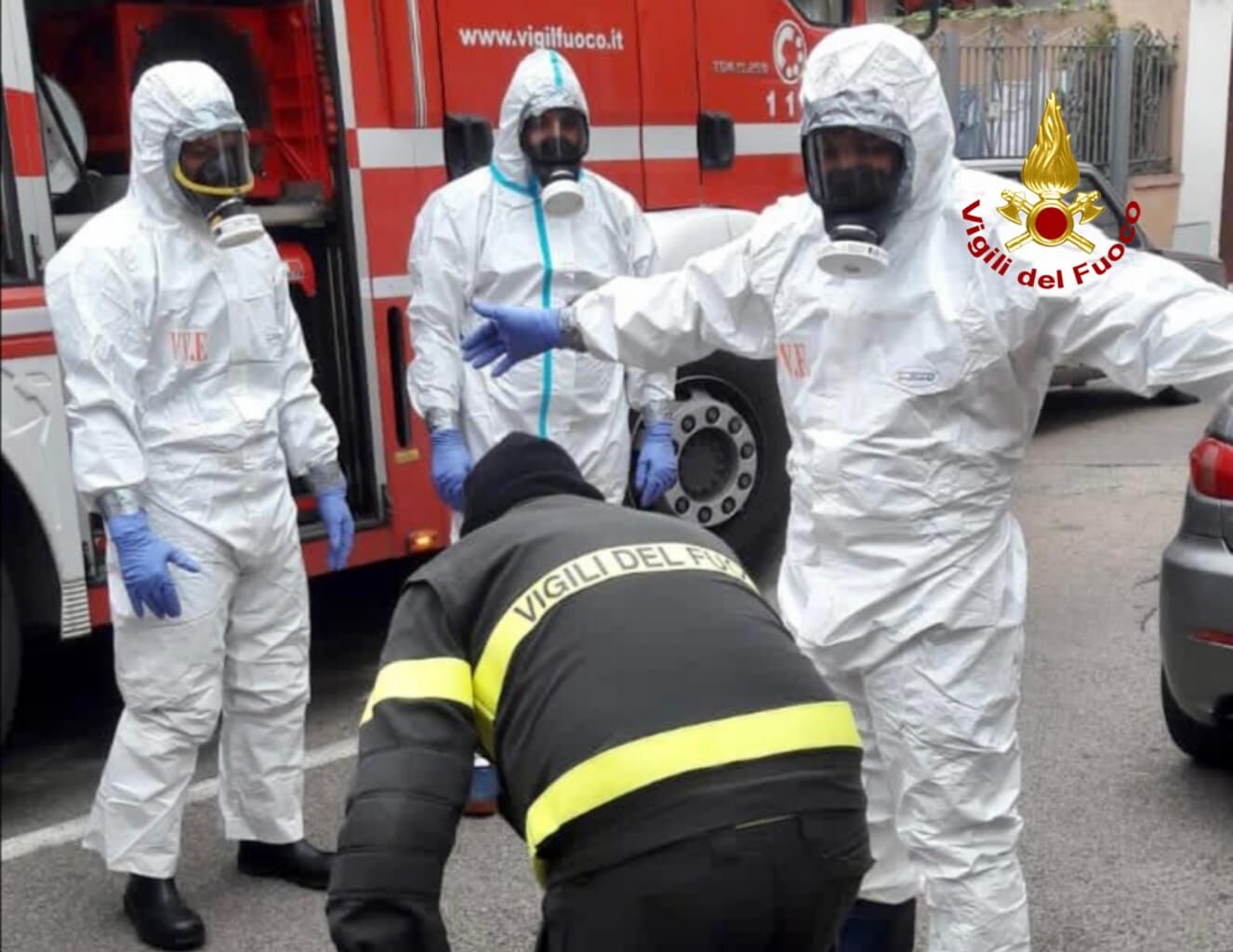 Sospetto caso Covid a Selargius, paziente soccorso dai Vigili del fuoco