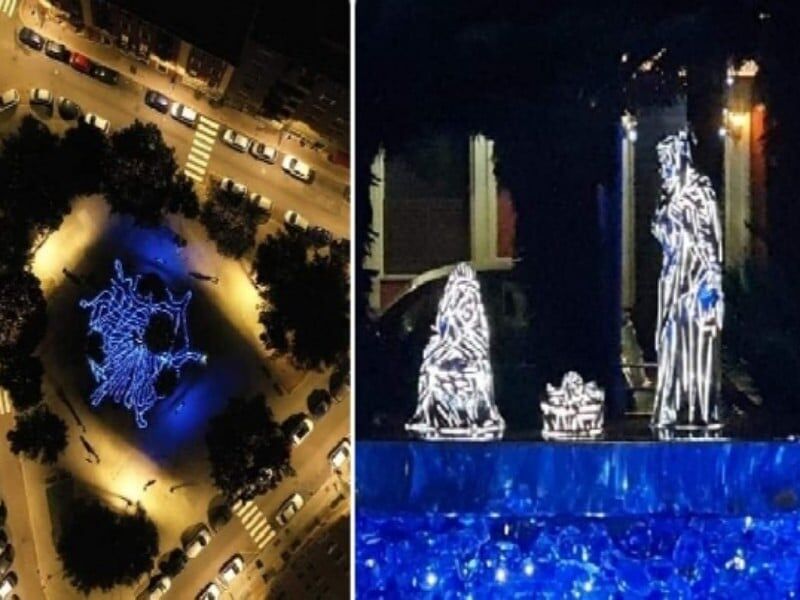 Cagliari, Truzzu: “Il presepe con 45mila bottiglie di plastica? Opera splendida e che rispetta l’ambiente”