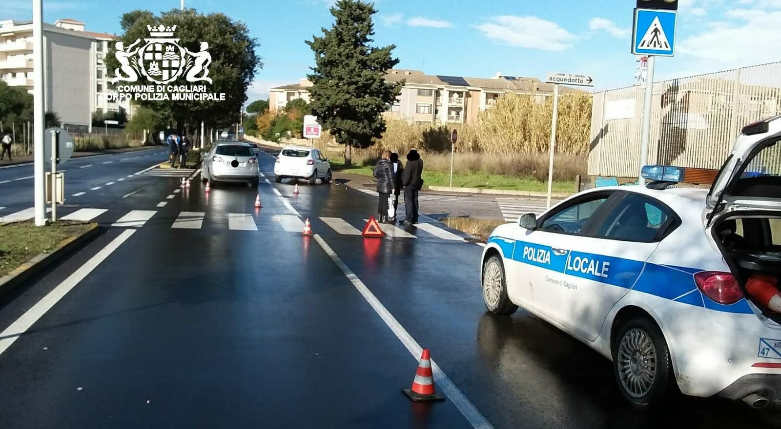 Cagliari, scontro tra auto a Mulinu Becciu: un ferito all’ospedale