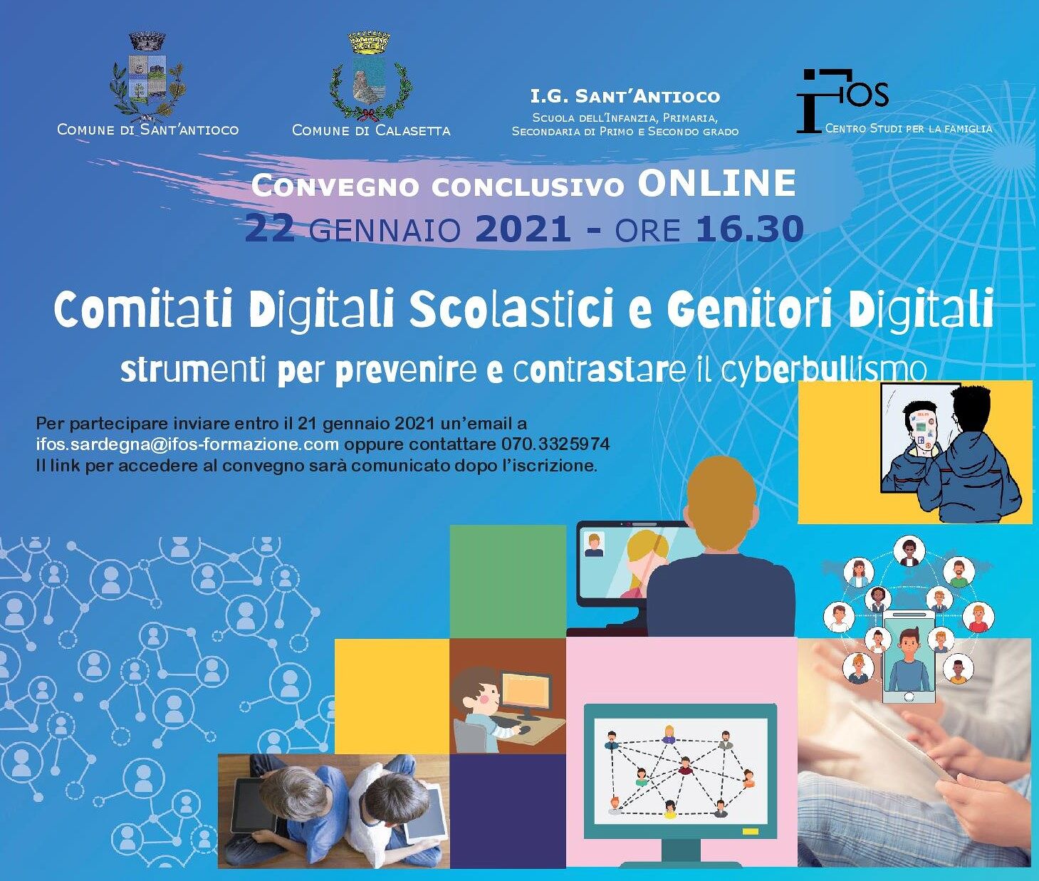 Prevenzione bullismo e cyberbullismo, convegno online conclusivo