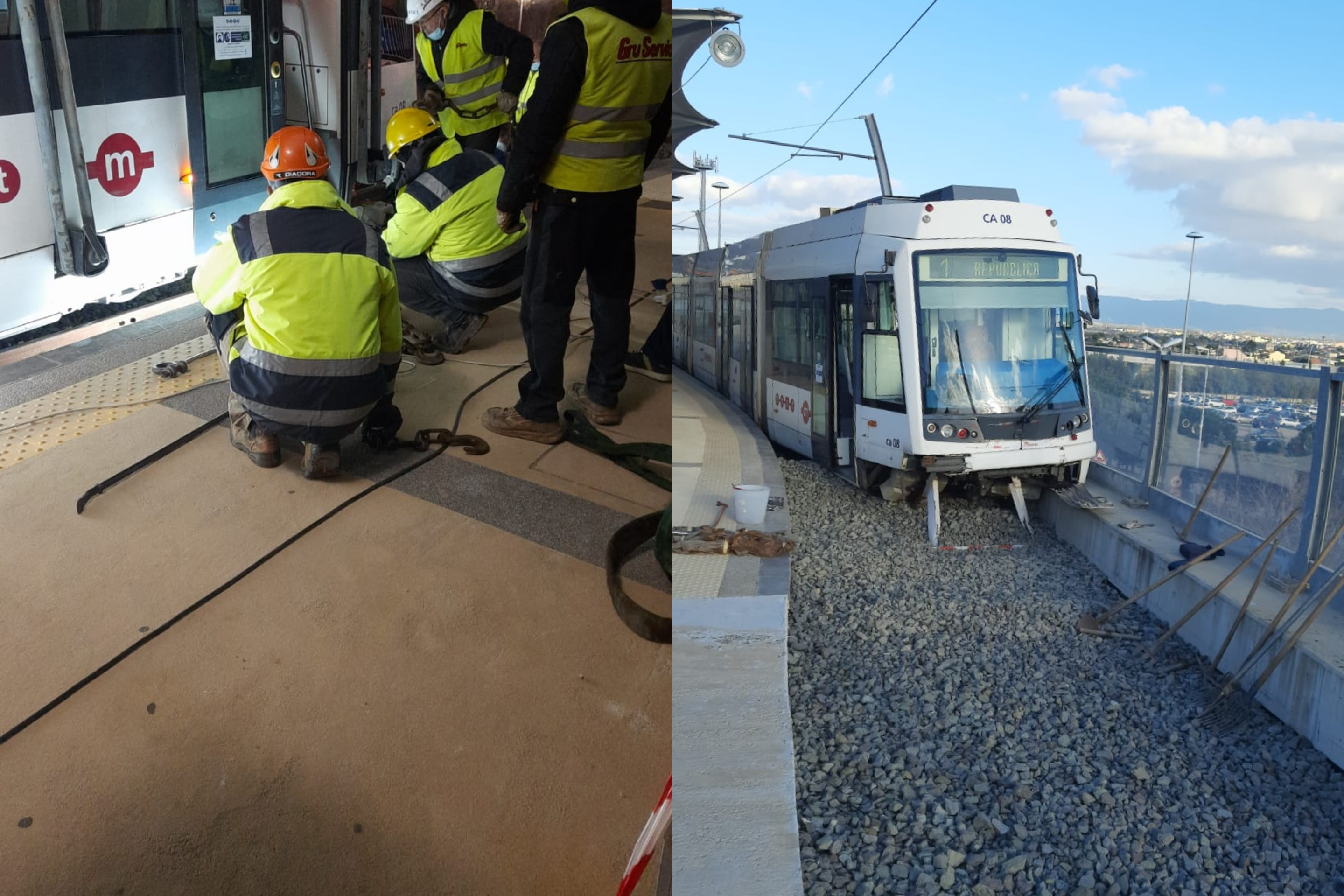 Paura a Monserrato, deraglia la metropolitana: caos al capolinea del Policlinico