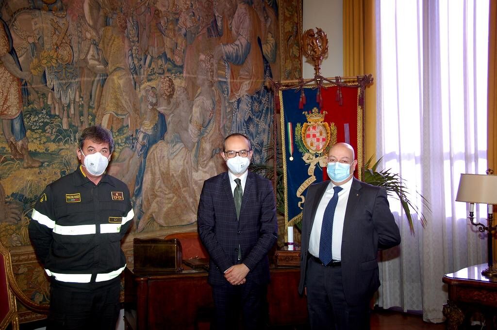 Cagliari: ricevuto in municipio Marco Frezza, Comandante regionale dei Vigili del Fuoco