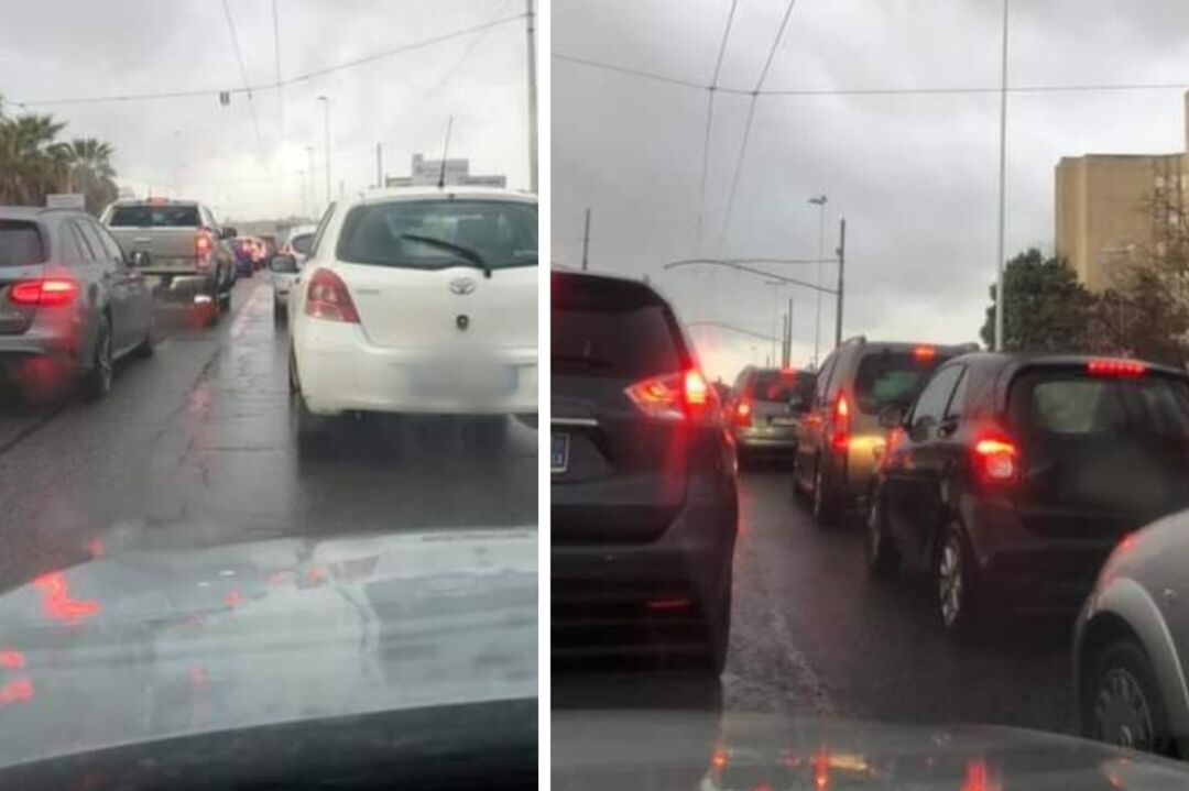 Mattina di pioggia, caos e lunghe code in viale Marconi: “Ingolfati dal senso unico”