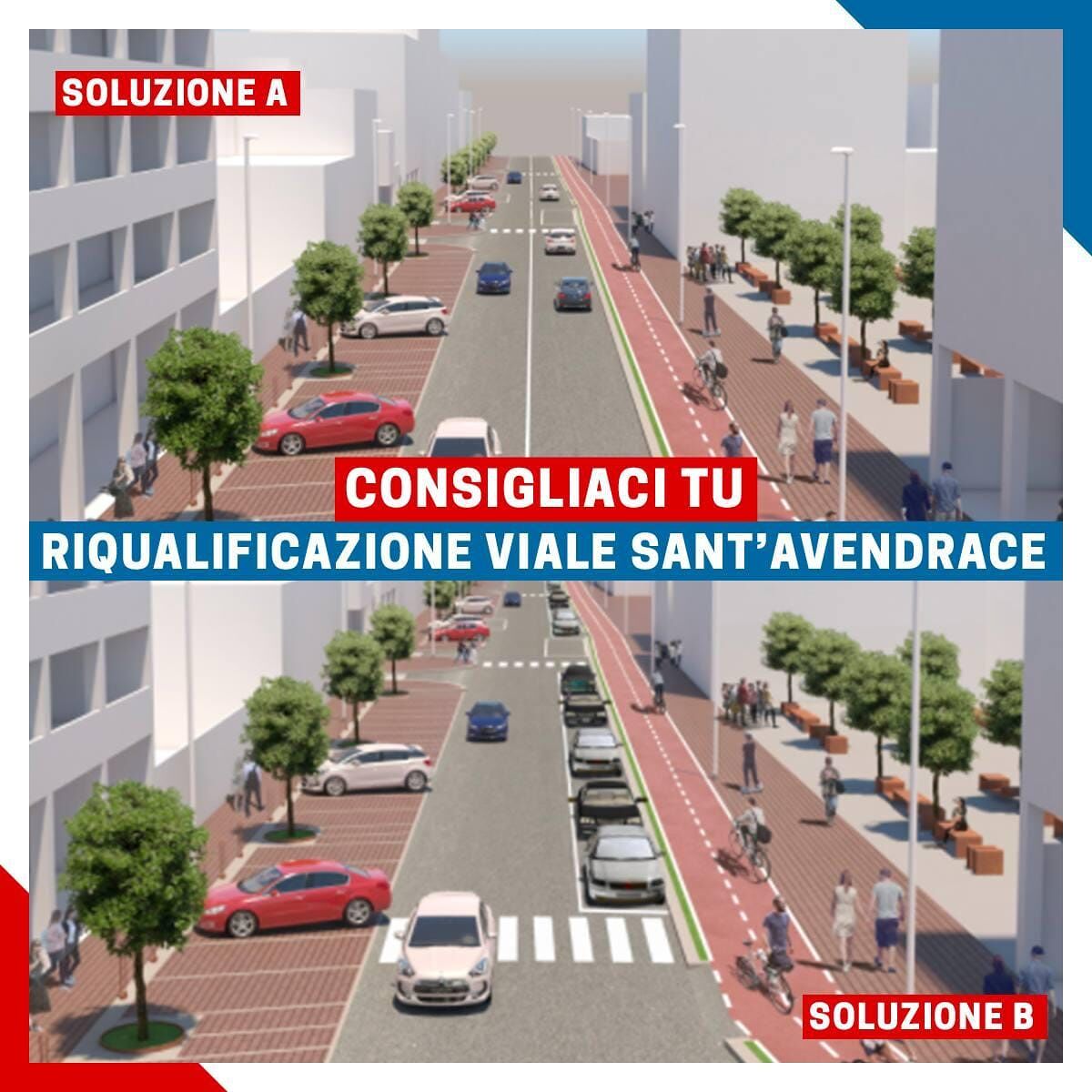 Cagliari, pista ciclabile a S.Avendrace. Senso unico o addio a 70 parcheggi: la scelta ai cittadini