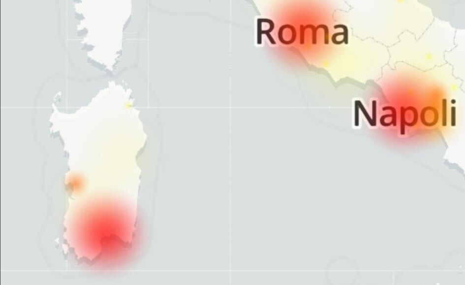 Maxi down telefonico anche in Sardegna: problemi con WindTre, Vodafone, Tim e Iliad