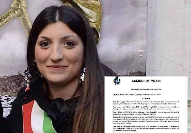 Oniferi senza medico di base, ordine della sindaca ai cittadini: “Vietato ammalarsi”