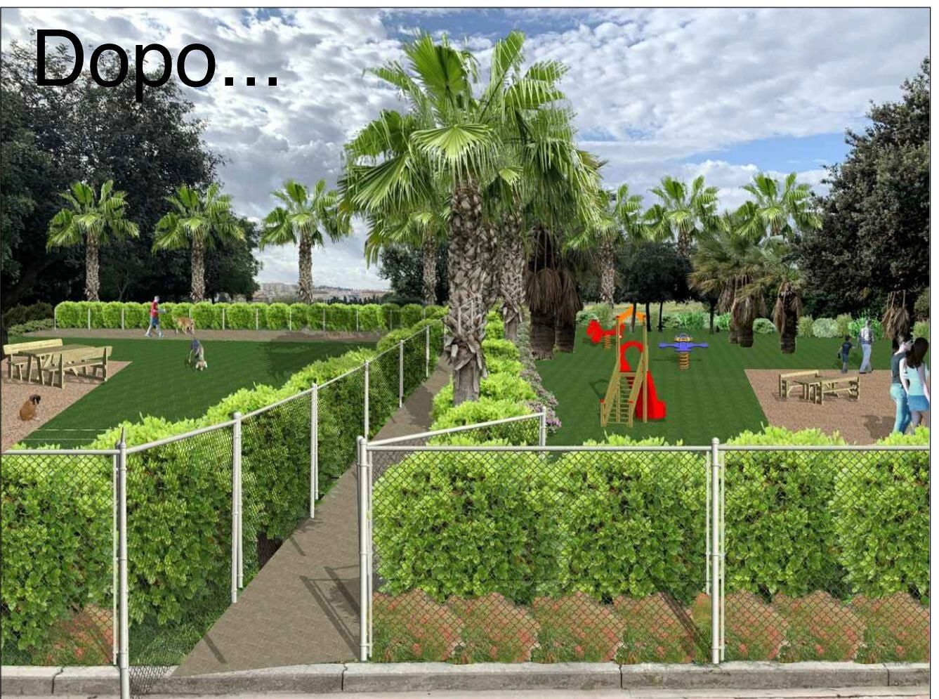 Cagliari, a Mulinu Becciu nuovo parco con giochi per i bimbi e area cani