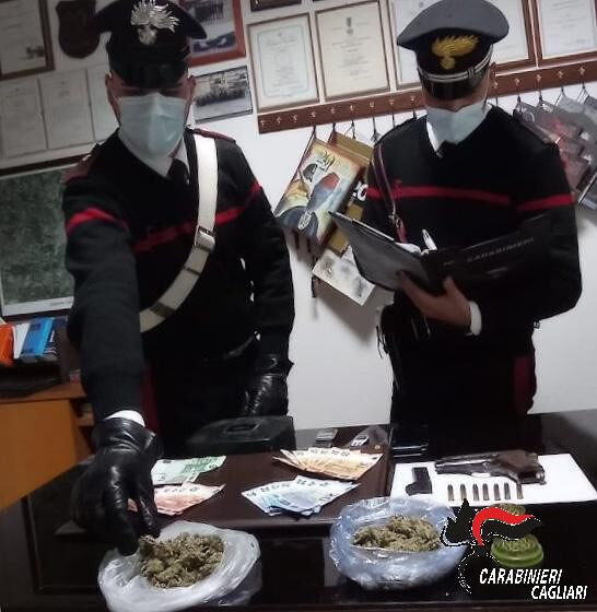 Droga e armi nascoste in casa, arrestato un uomo e denunciata la compagna a Villamar