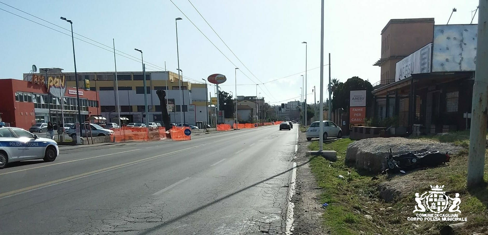 Cagliari, incidente con giallo in viale Marconi: sbalzato dal motociclo, auto in fuga?